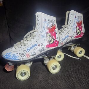 Broken Promises Roller Skates White Black Red Men's 4.5 Women's 6 Let's Roll...